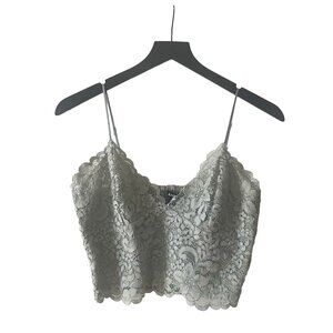 EXPRESS Allover Lace Cropped Camisole with Adjustable Straps Size M